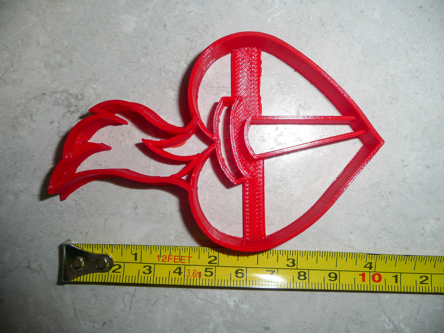 Heart Flaming Torch American Heart Assoc Cookie Cutter Made In USA PR3032