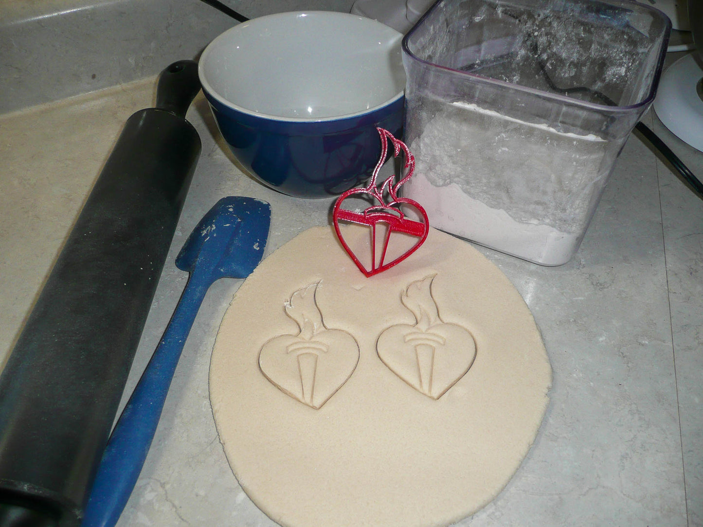 Heart Flaming Torch American Heart Assoc Cookie Cutter Made In USA PR3032