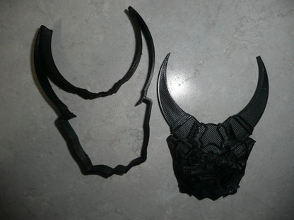 Oni Mask Japanese Samurai Horns 2 PC Stamp And Cookie Cutter Made In USA PR2308