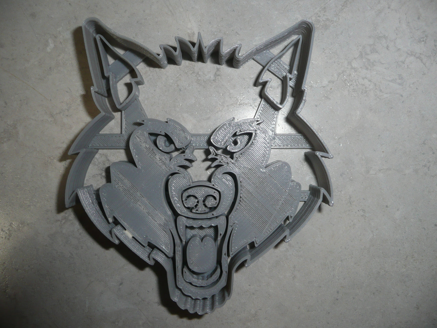 6x Wolf Face Detailed Fondant Cutter Cupcake Topper 1.75 IN USA FD3382