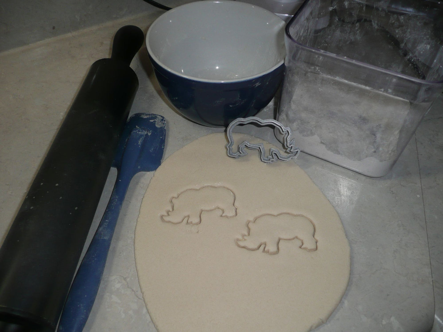 Rhino Rhinoceros Zoo Safari Animal Cookie Cutter Made In USA PR2287