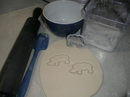 Rhino Rhinoceros Zoo Safari Animal Cookie Cutter Made In USA PR2287