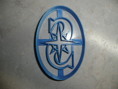 6x Seattle Mariners Fondant Cutter Cupcake Topper 1.75 IN USA FD2574