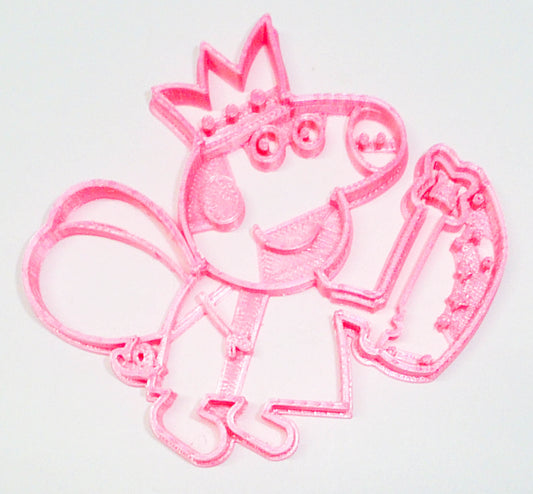 6x Peppa Pig Fairy Fondant Cutter Cupcake Topper 1.75 IN USA FD2236