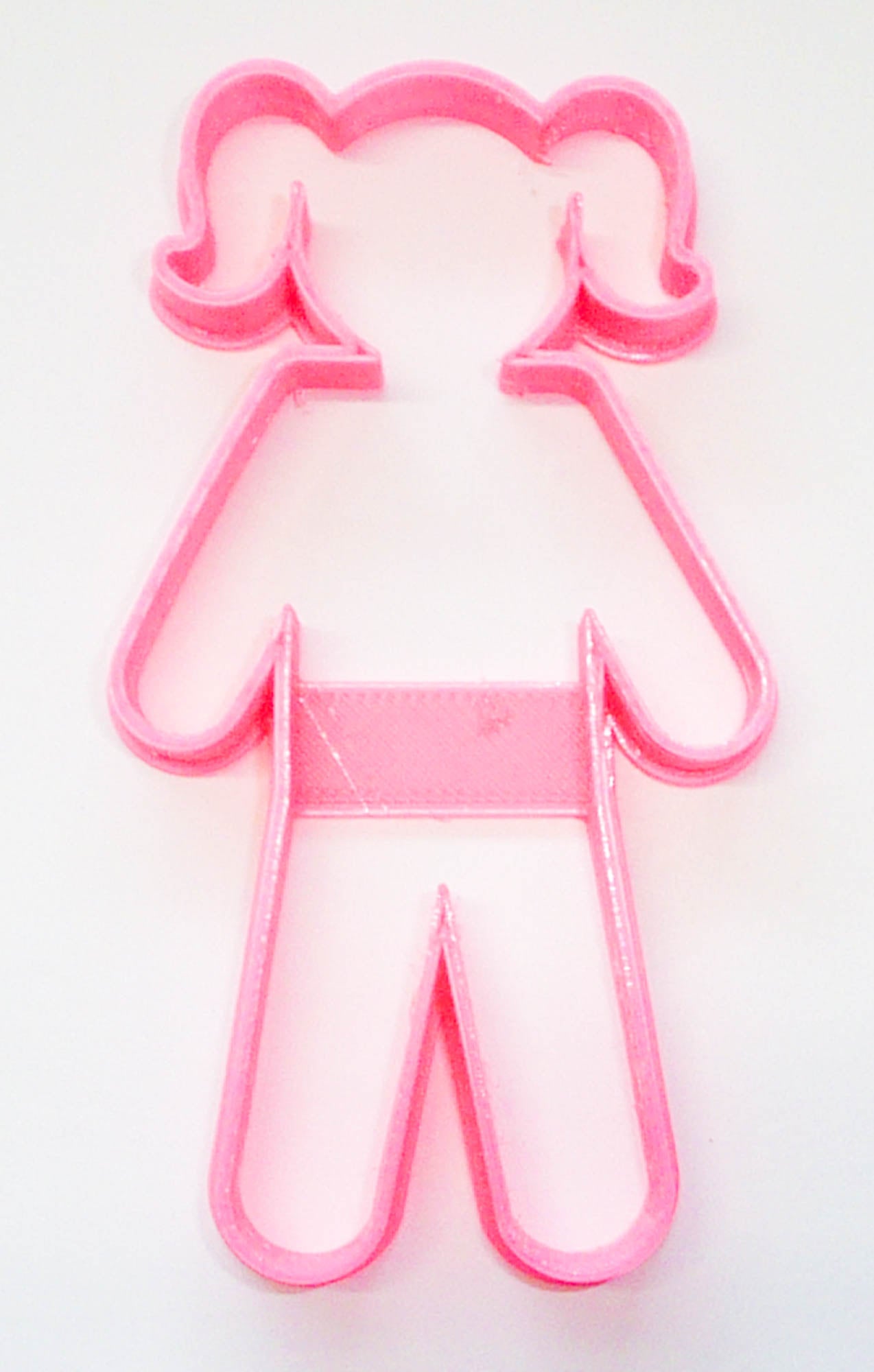 Girl with Pigtails Full Body Outline Cookie Cutter Made In USA PR2283