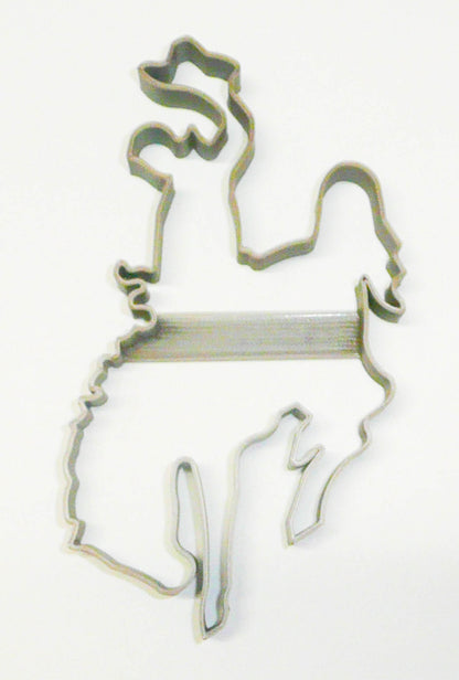 Bucking Horse Bronco and Rider Cowboy Rodeo Cookie Cutter Made In USA PR2097