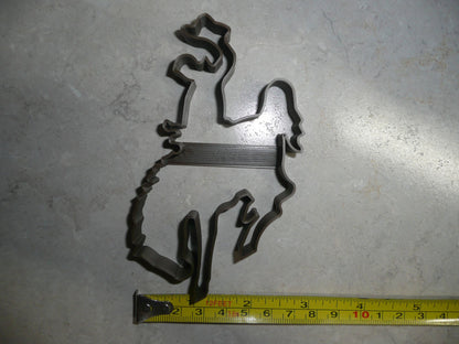 Bucking Horse Bronco and Rider Cowboy Rodeo Cookie Cutter Made In USA PR2097