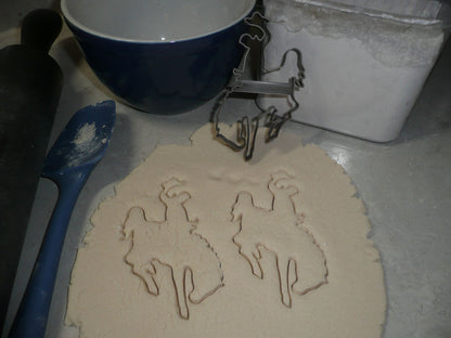 Bucking Horse Bronco and Rider Cowboy Rodeo Cookie Cutter Made In USA PR2097