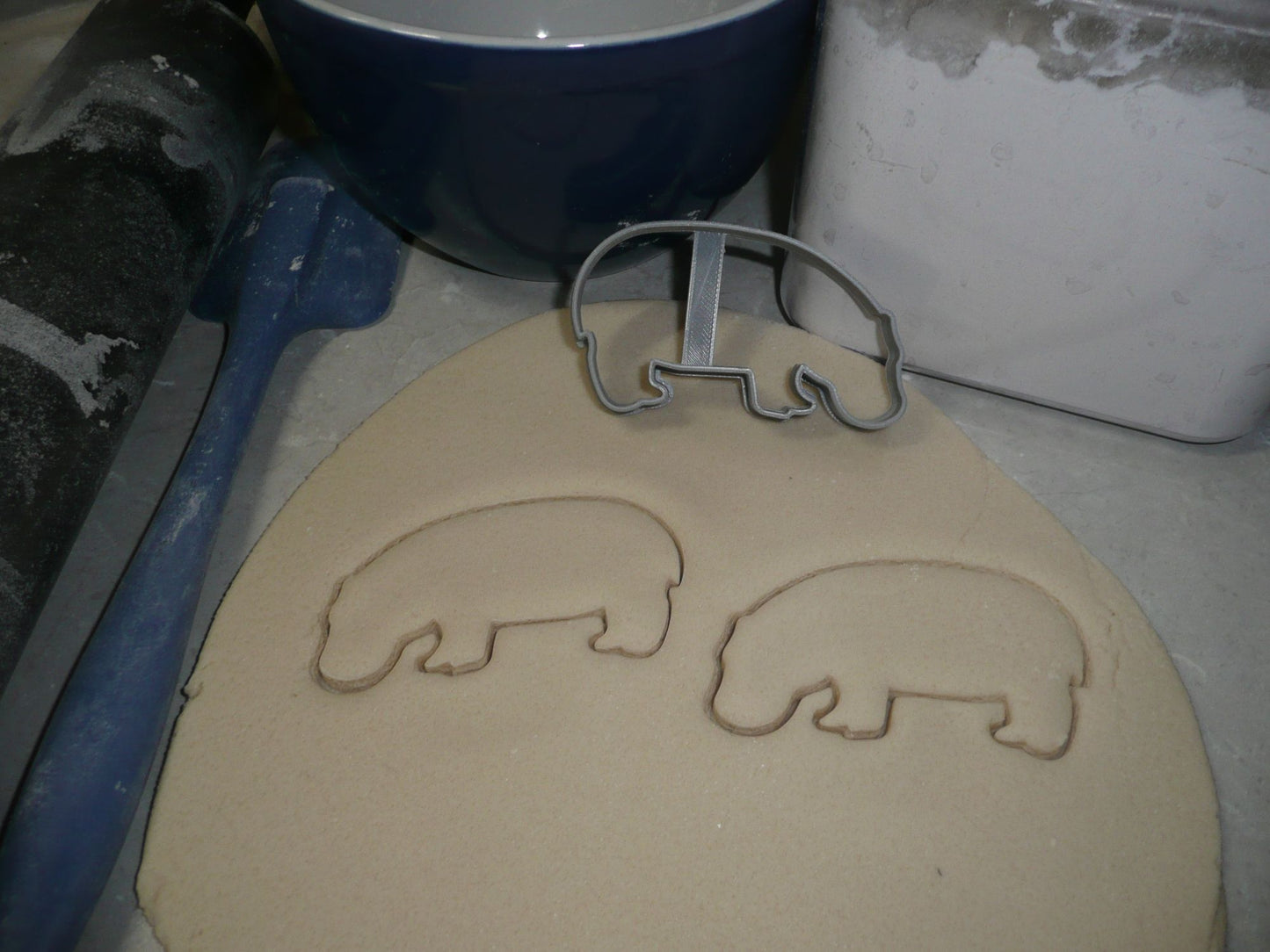 Hippo Outline Hippopotamus Large Mammal Cookie Cutter Made In USA PR2025