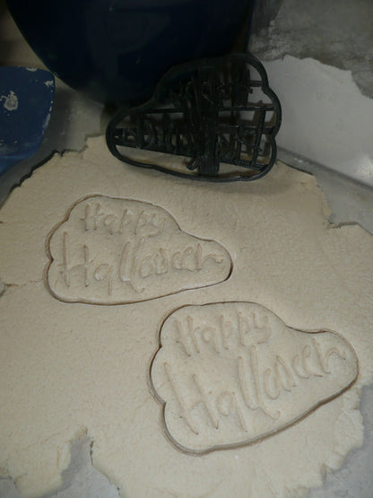 Happy Halloween Words Scary Font Letters Cookie Cutter Made In USA PR3022