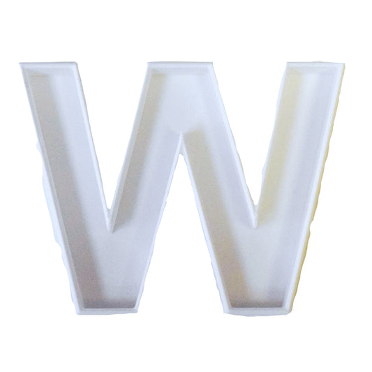 6x Letter W Alphabet Fondant Cutter Cupcake Topper 1.75 IN USA FD107W