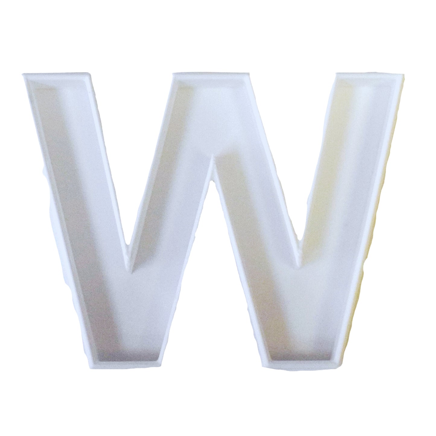 6x Letter W Alphabet Fondant Cutter Cupcake Topper 1.75 IN USA FD107W