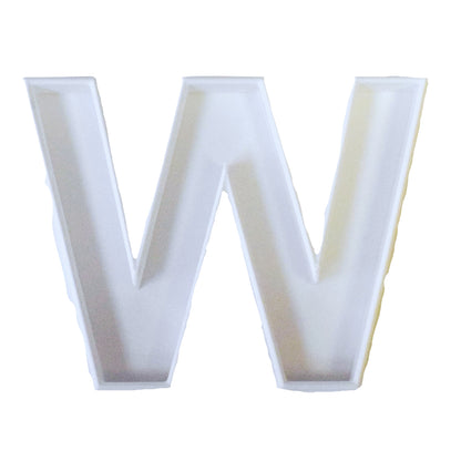 6x Letter W Alphabet Fondant Cutter Cupcake Topper 1.75 IN USA FD107W