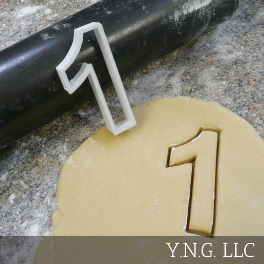Number 1 One Cookie Cutter Baking Tool 3D Printed USA PR108-1