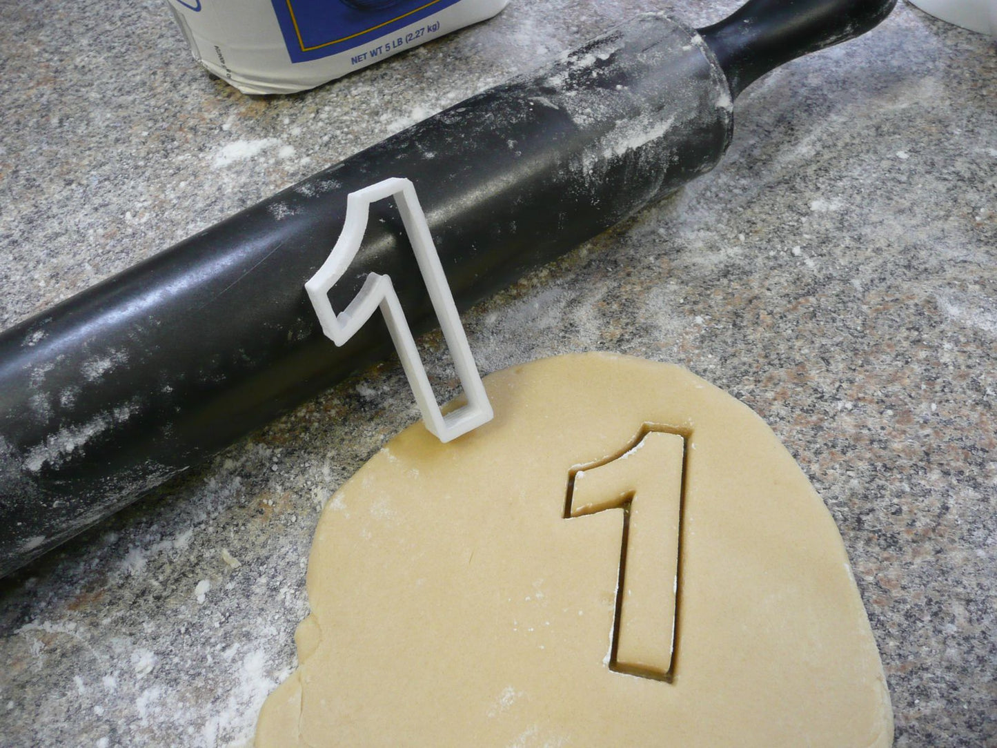 Number 1 One Cookie Cutter Baking Tool 3D Printed USA PR108-1
