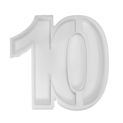 6x Number 10 Ten Fondant Cutter Cupcake Topper 1.75 IN USA FD108-10