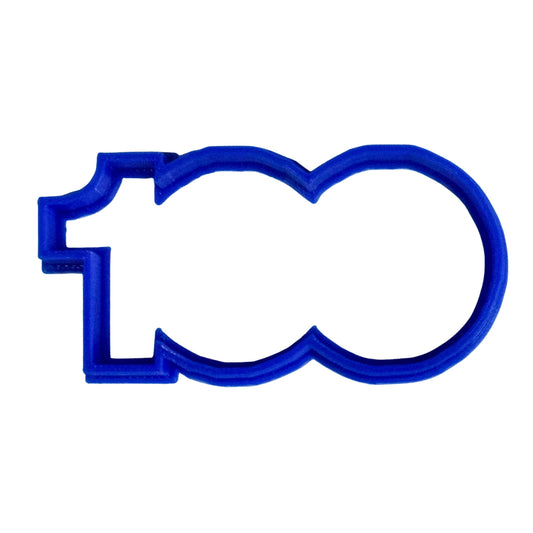 6x Number 100 One Hundred Fondant Cutter Cupcake Topper 1.75 IN USA FD108-100