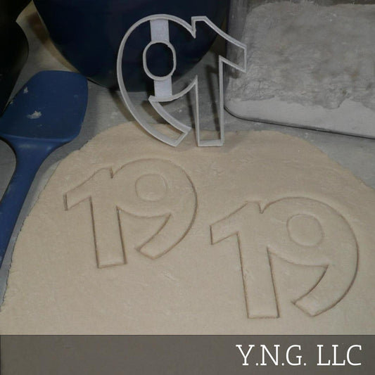 Number 19 Nineteen Birthday Anniversary Sports Cookie Cutter USA PR108-19