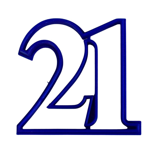 6x Number 21 Twenty One Fondant Cutter Cupcake Topper 1.75 IN USA FD108-21