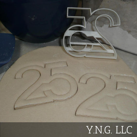 Number 25 Twenty Five Birthday Anniversary Sports Cookie Cutter USA PR108-25