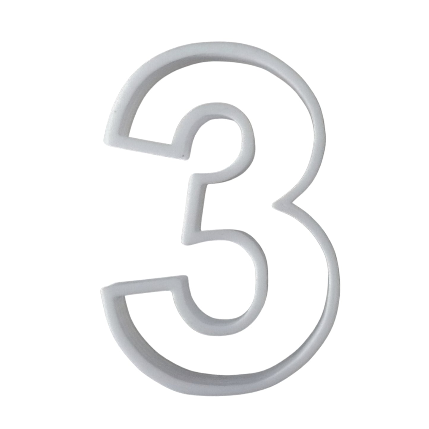 6x Number Three 3 Fondant Cutter Cupcake Topper 1.75 IN USA FD108-3