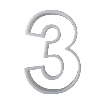 6x Number Three 3 Fondant Cutter Cupcake Topper 1.75 IN USA FD108-3