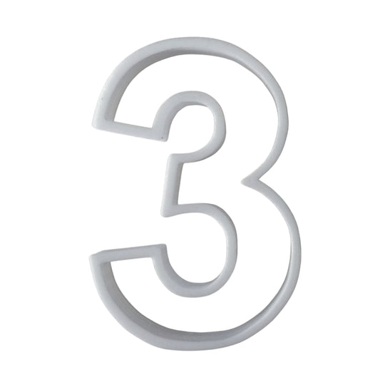 6x Number Three 3 Fondant Cutter Cupcake Topper 1.75 IN USA FD108-3