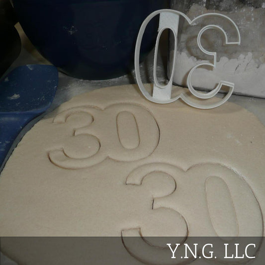 Number 30 Thirty Birthday Anniversary Sports Cookie Cutter USA PR108-30