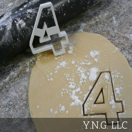 Number 4 Four Cookie Cutter Baking Tool 3D Printed USA PR108-4