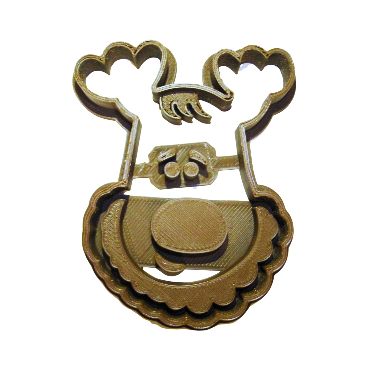 6x Reindeer Head Christmas Fondant Cutter Cupcake Topper 1.75 IN USA FD121