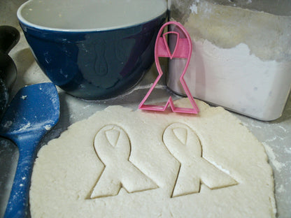 Breast Cancer Hope Ribbon Set Of 2 Cookie Cutters Made In USA PR1834