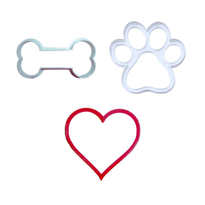 Puppy Love Valentine Set Of 3 Cookie Cutters Made In USA PR1850
