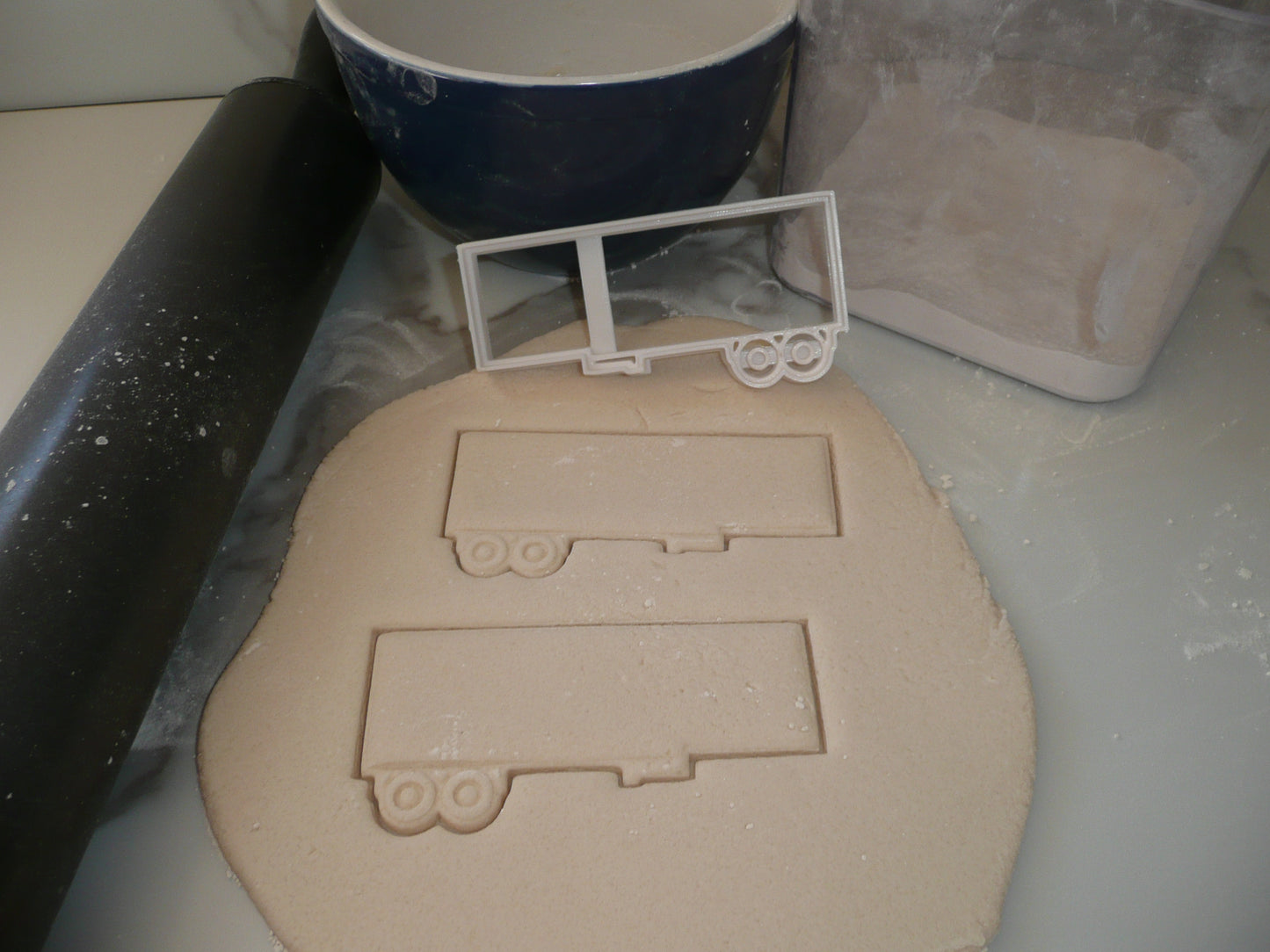 Semi Truck Tractor And Trailer Set Of 2 Cookie Cutters Made In USA PR1939