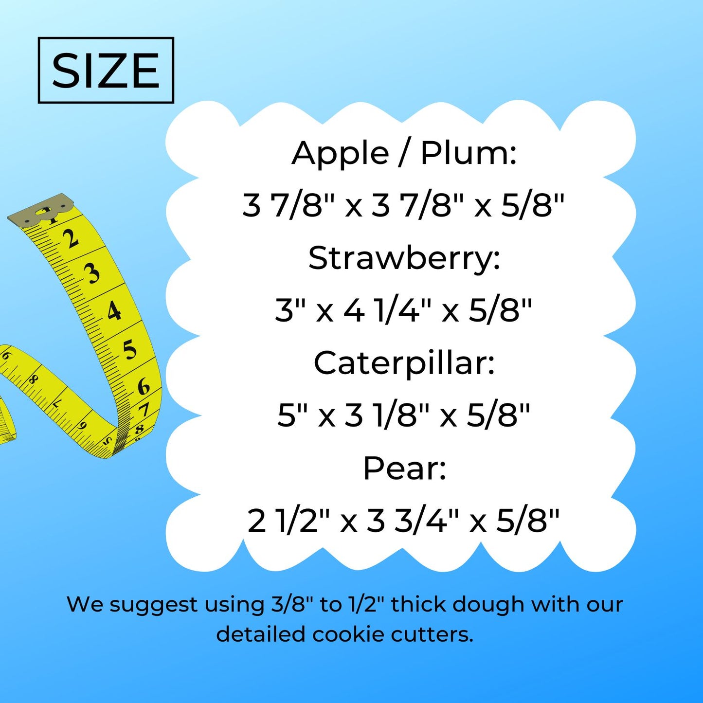 Hungry Caterpillar Cartoon Set Of 4 Cookie Cutters Made In USA PR1942