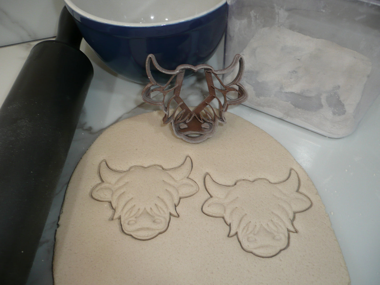 Highland Cow Long Hair Animal Set Of 2 Cookie Cutters Made In USA PR1951