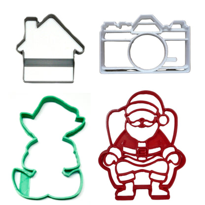 Mall Santa Photos Christmas Set Of 4 Cookie Cutters Made In USA PR1967