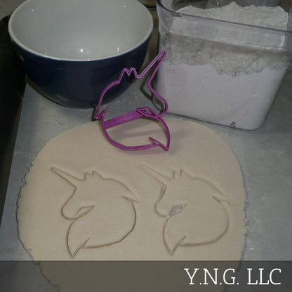 Unicorn Face Head Outline Magical Animal Cookie Cutter Made In USA PR2043
