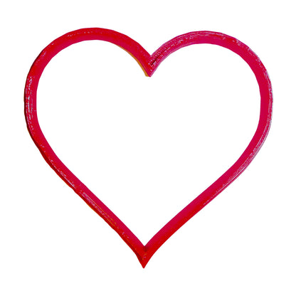 6x Heart Outline Love Fondant Cutter Cupcake Topper 1.75 IN USA FD209