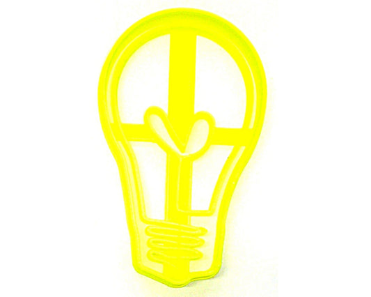 6x Light Bulb Idea Fondant Cutter Cupcake Topper 1.75 IN USA FD2093