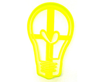 Lightbulb Light Bulb Idea Electric Filament Cookie Cutter Made In USA PR2093
