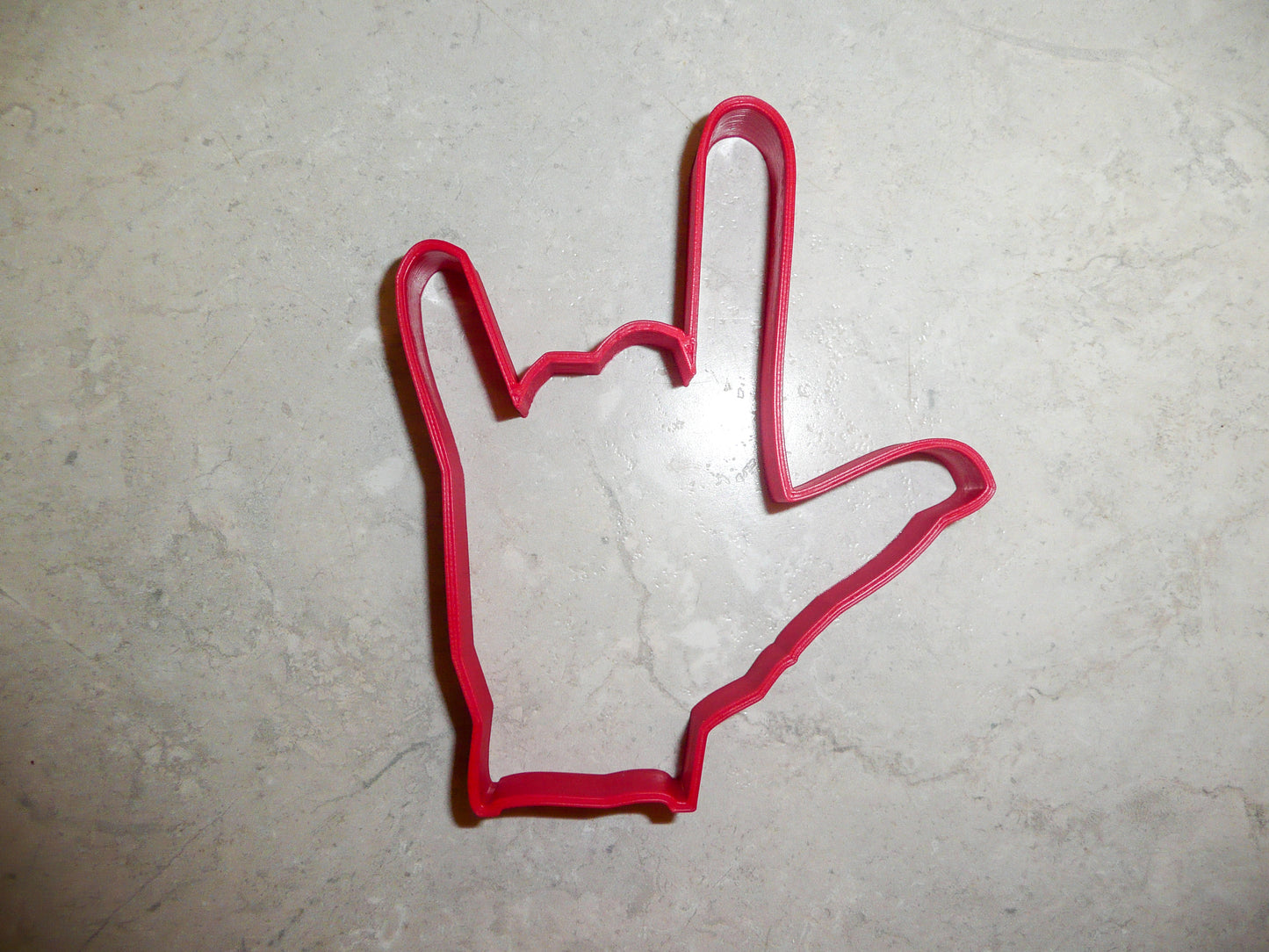 6x I Love You Sign Language Fondant Cutter Cupcake Topper 1.75 IN USA FD211