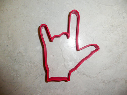 6x I Love You Sign Language Fondant Cutter Cupcake Topper 1.75 IN USA FD211