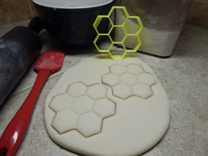 Honeycomb Honey Comb Bee Hive Hexagon Shape Cookie Cutter Made In USA PR2144