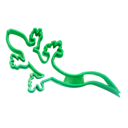 6x Gecko Lizard Fondant Cutter Cupcake Topper 1.75 IN USA FD2145