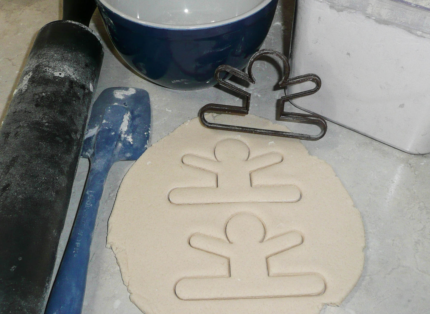 Split Jump Jumping Gingerbread Man Christmas Cookie Cutter Made In USA PR2150