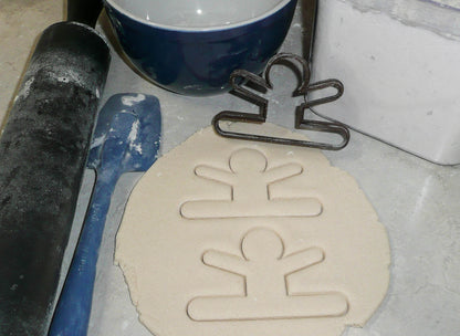 Split Jump Jumping Gingerbread Man Christmas Cookie Cutter Made In USA PR2150