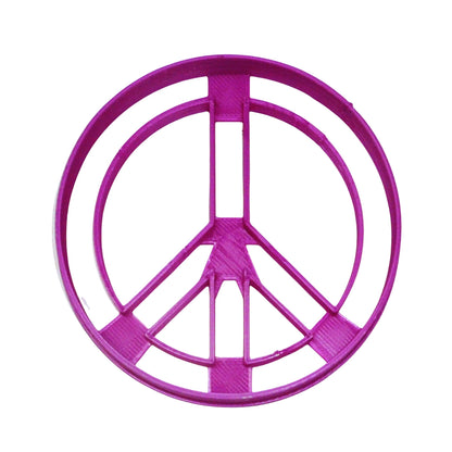 Peace Sign Symbol 1960s 1970s Retro Hippie Cookie Cutter Made In USA PR2165