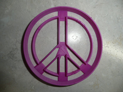Peace Sign Symbol 1960s 1970s Retro Hippie Cookie Cutter Made In USA PR2165