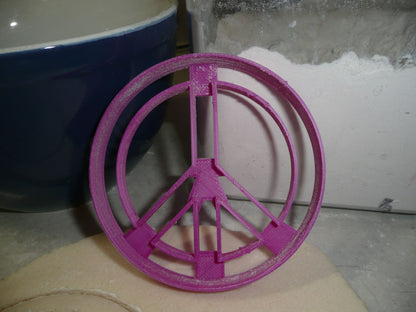 Peace Sign Symbol 1960s 1970s Retro Hippie Cookie Cutter Made In USA PR2165