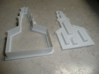 Church Outline Cookie Cutter and Detailed Stamp Set of 2 Made In USA PR2170